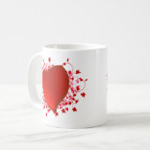 Brilliant Red Heart Kaffeetasse (Vorderseite Links)