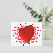 Brilliant Red Heart Postkarte (Stehend Vorderseite)
