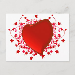 Brilliant Red Heart Postkarte