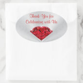 Brilliant Ruby 40 Jahre Jubiläum Danke Stickers (Tasche)