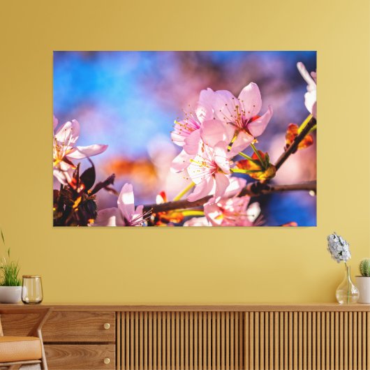 Brilliant Sakura-Blüten Leinwanddruck (Insitu (Wohnzimmer))