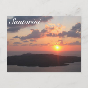 Brilliant Santorini Sunset Postkarte
