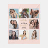 Brilliant Schöne, schöne 8 Foto Blush Pink Fleecedecke (Vorderseite)