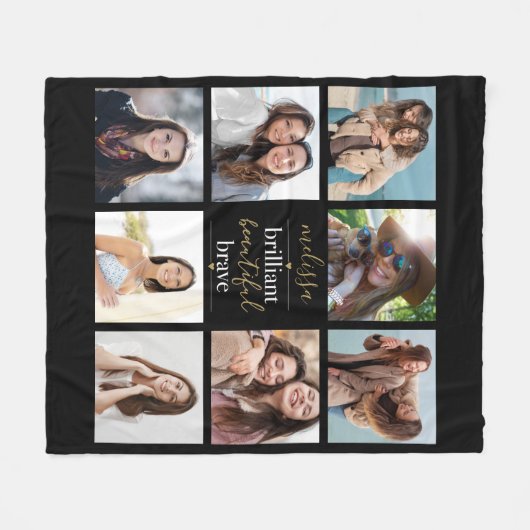 Brilliant schönes, schönes, schönes Foto Collage Fleecedecke (Vorderseite (Horizontal))
