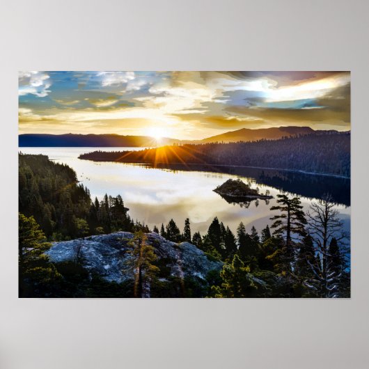 Brilliant Sky in Emerald Bay Lake Tahoe Kalifornie Poster (Vorne)
