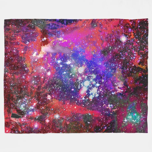 Brilliant Star Field Fleece Blanket (Vorderseite (Horizontal))