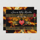 Brilliant Sunset Thru die Wolken Save the Date Ankündigungspostkarte (Vorne/Hinten)