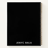 Brilliant Teacher Retro Black & White Design Notizblock (Rückseite)