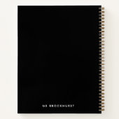 Brilliant Teacher Retro Stilvolle Schwarz-Weiß Notizblock (Rückseite)