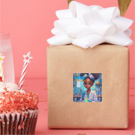 Brilliant Young Scientist Quadratischer Aufkleber