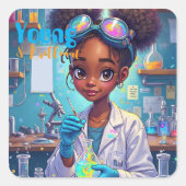 Brilliant Young Scientist   Quadratischer Aufkleber (Vorderseite)
