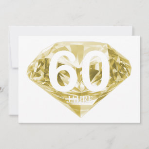 Brilliante 60 Jahre - Diamantene Hochzeit Einladung