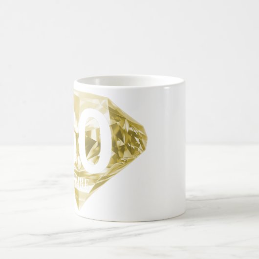 Brilliante 60 Jahre - Diamantene Hochzeit Kaffeetasse (Mittel)