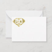 Brilliante 60 Jahre - Diamantene Hochzeit Mitteilungskarte (Rückseite)