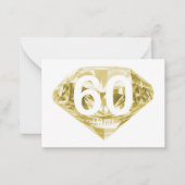 Brilliante 60 Jahre - Diamantene Hochzeit          Mitteilungskarte (Vorderseite)