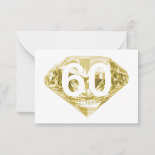 Brilliante 60 Jahre - Diamantene Hochzeit Mitteilungskarte