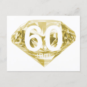 Brilliante 60 Jahre - Diamantene Hochzeit          Postkarte