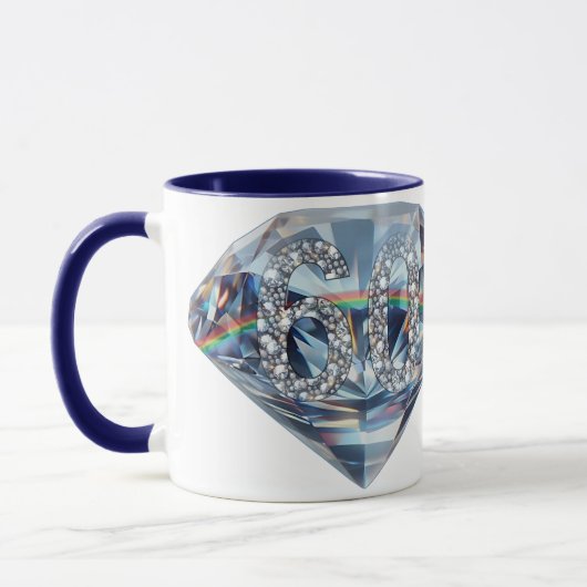 Brilliante 60 Jahre - Diamantene Hochzeit          Tasse (Links)