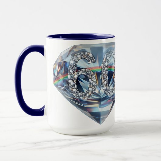 Brilliante 60 Jahre - Diamantene Hochzeit          Tasse (Links)