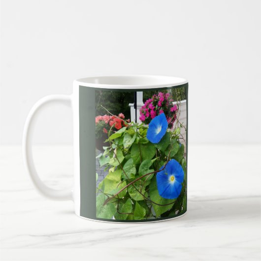 Brilliante Blaue Trichterwinden Kaffeetasse (Links)