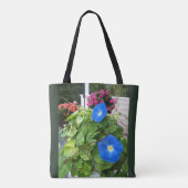 Brilliante Blaue Trichterwinden Tasche (Rückseite)