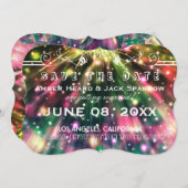 Brilliante Feuerwerke Hochzeit Speichern Sie die D Einladung (Vorne/Hinten)