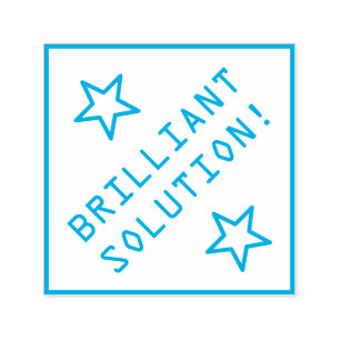 "BRILLIANTE LÖSUNG!" Erzieherin Rubber Briefmarke Permastempel