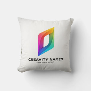 Brilliantes Logo: Futuristische Innovation Kissen