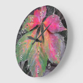 Brillianz unter Grau - Herbstleaf Große Wanduhr (Winkel)