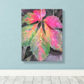 Brillianz unter Grau - Herbstleaf Leinwanddruck (Insitu (Holzboden))
