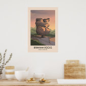 Brimham Rocks AONB Reiseplakat Poster (Küche)