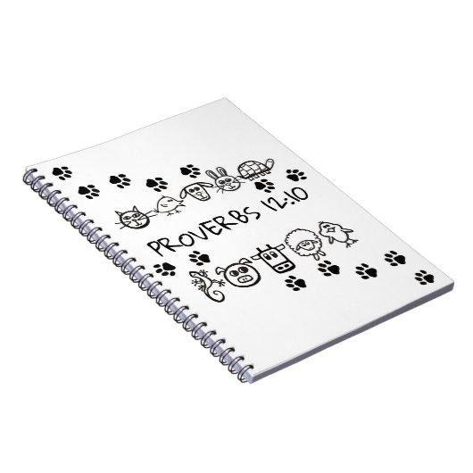 Brimley's PROVERBS 12:10 ~ Notebook Notizblock (Rechte Seite)