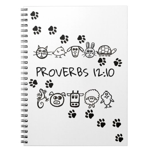 Brimley's PROVERBS 12:10 ~ Notebook Notizblock (Vorderseite)