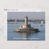 Brindisi Seaport Lighthouse Postkarte (Vorne/Hinten)