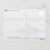 Brindisi Seaport Lighthouse Postkarte (Rückseite)