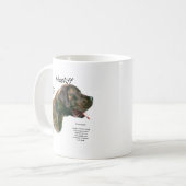 Brindle Apricot Mastiff Geschichte Kaffeetasse (Vorderseite Links)
