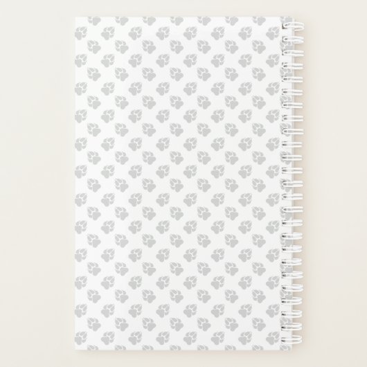 Brindle Boston Terrier Cartoon Dog & Custom Text Planer (Rückseite)