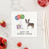 Brindle Boston Terrier Niedlich Cartoon Dog - Gebu Serviette (Beispiel)