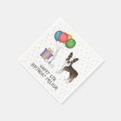 Brindle Boston Terrier Niedlich Cartoon Dog - Gebu Serviette (Ecke)