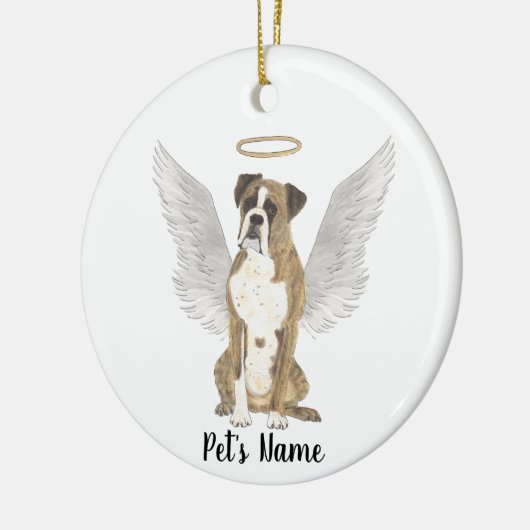 Brindle Boxer Beileid Memorial Keramik Ornament (Links)