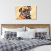 Brindle Boxer Dog Leinwanddruck (Insitu (Schlafzimmer))