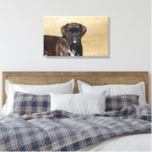 Brindle Boxer Dog Stehend Leinwanddruck (Insitu (Schlafzimmer))