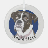 Brindle Boxer Dog Weihnachtsschmuck (Vorderseite)