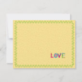 Brindle Boxer Fun farbenfrohe Blumenbriefe         Dankeskarte (Rückseite)