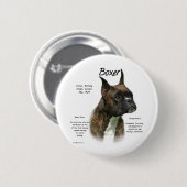 Brindle Boxer History Button (Vorne & Hinten)