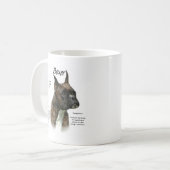 Brindle Boxer History Kaffeetasse (Vorderseite Links)