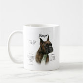 Brindle Boxer History Kaffeetasse (Links)