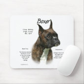 Brindle Boxer History Mousepad (Mit Mouse)