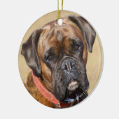 Brindle Boxer-Hund Keramikornament (Links)