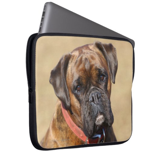 Brindle Boxer-Hund Laptopschutzhülle (Vorne Rechts)